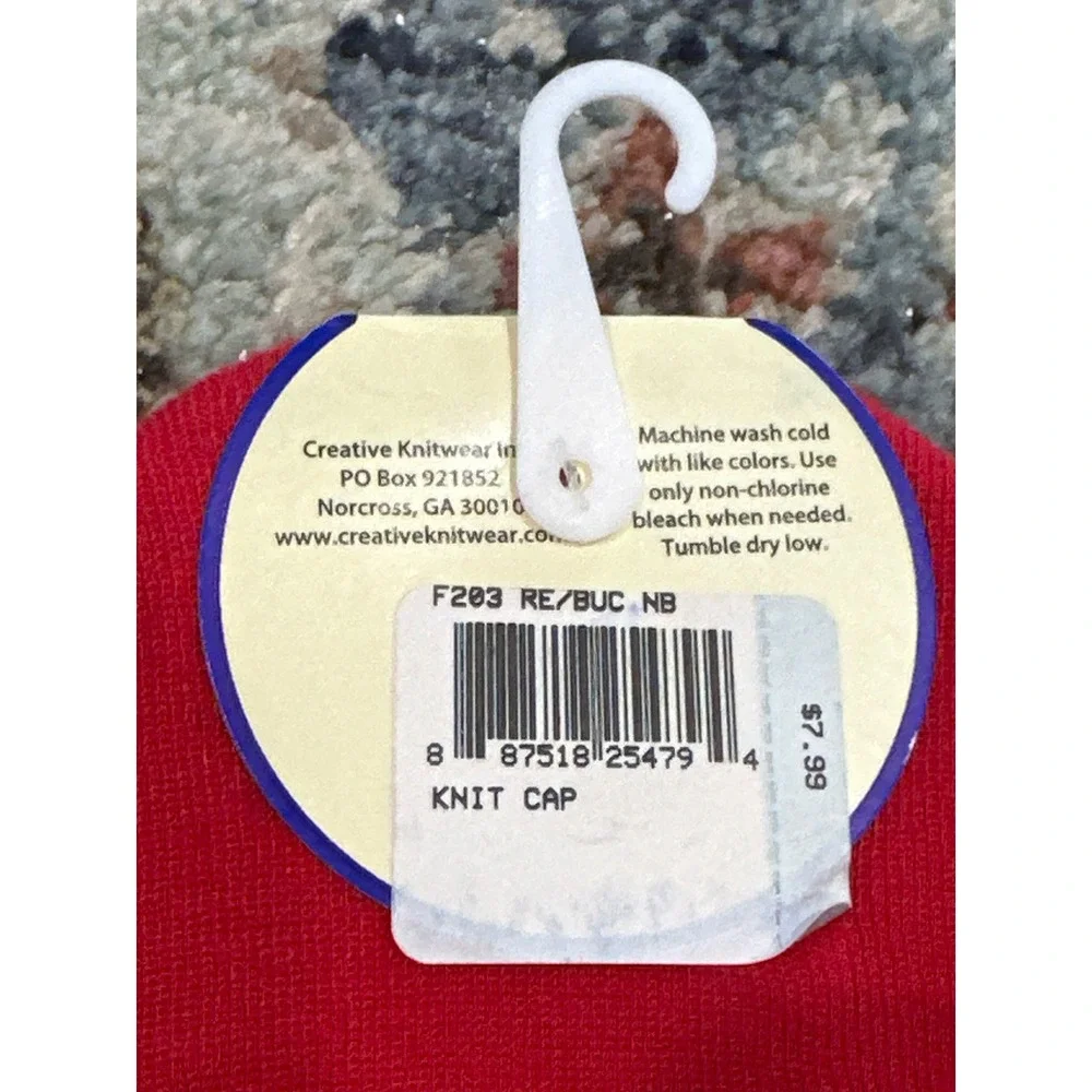 Buc-ee's Beanie Newborn Red Creative Knitwear Logo Patch‎ NWT